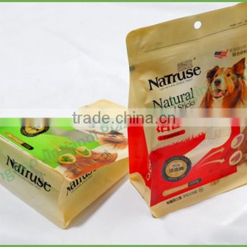 Wholesale Chinese Factory Customized Square Bottom Stand Up zipper Pouch Pet Food zip lock Bag