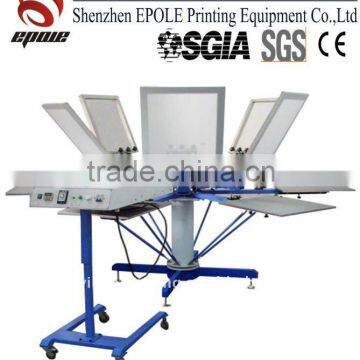 Manual Six Color T-shirt Screen Printing Machine