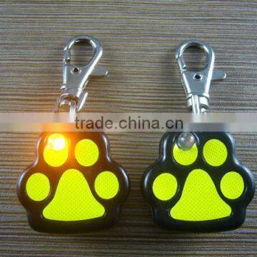 Newly design Fashional Paw design ABS material led light pet tags