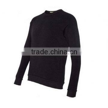 custom high quality polyester cotton crew neck men blank sweatshirt wholesale