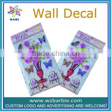 butterfly and flower pvc room decor 3d wall stickers