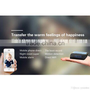 Newest Wifi 1080P Hidden Spy Cam IP Camera Alarm Clock Mini Camcorders HD 160 Deg With Night Vision Black Support 32GB TF Card photo-3