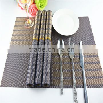 lastic gray square Europe placemat of one pack PVC mat kitchen restaurant dining table mat for home or hotel