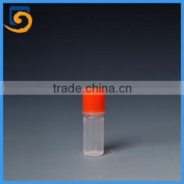 3ml Clear laboratory plastic reagent bottle for chemical liquid