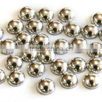 Lower Price Hot Fix Half Round Pearls, Half Round Hotfix Aluminums, Silver Transfer Aluminums, Silver Aluminums Transfer for Bag