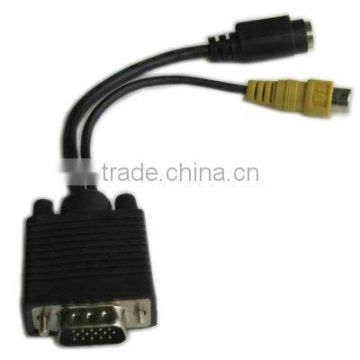 VGA Video to S-Video and RCA TV Display Adapter Cable