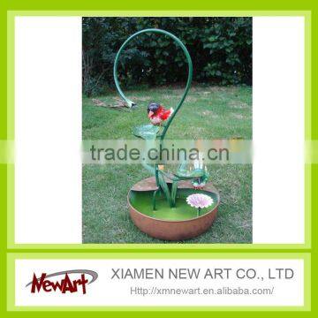 Metal water flow fountain home decor