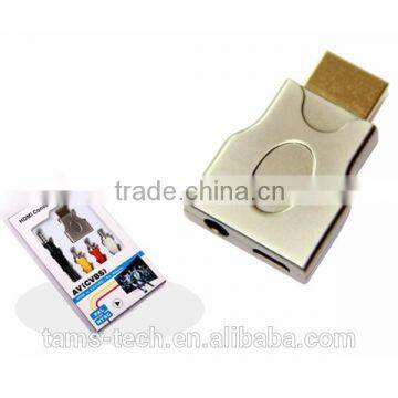 PS3 Player DVD male HDMI to AV(CVBS) Female R L Adapter