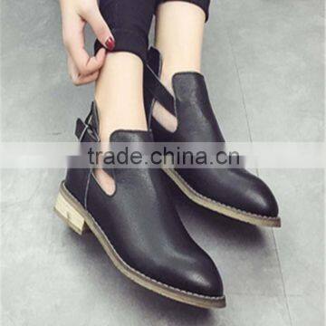 Autumn Low Kitten Heel Ankle Boots Casual Boots for Ladies 2017 photo-2