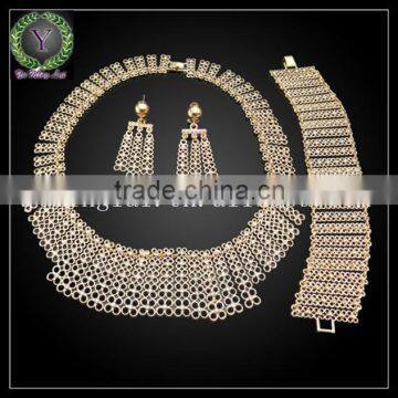 high quality african wedding jewelry set 18k gold plating