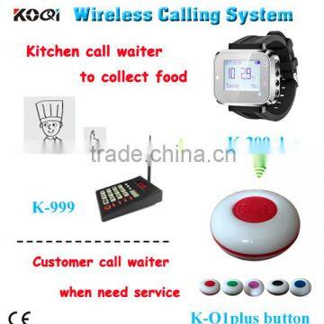 Hot sale restaurant equipment with waterproof call button K-O1plus number calling system