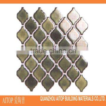 metallic crystal glass mosaic tile