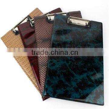 China Supplier A3 Folding Clipboard, Leather File Folder, Double Side Clip Board