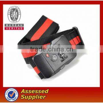 customized high qulity luggage belt with coded lock