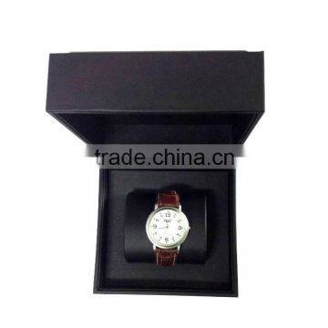 Customized Logo Black Solid Wood Watches Boxes,Watch Display Case.