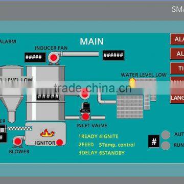 Siemens touch screen control system biomass pellet boilers for school