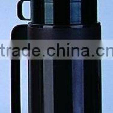 Double wall vacuum flask with two cup one inside one outside