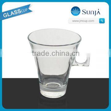 coffee cup hot wholesale clear coffee glassware cup coffee cup with nestest style shot handle