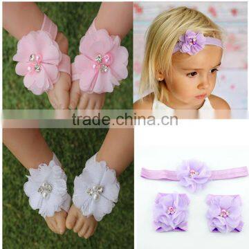 Deshine Wholesale Baby Shoe Headband Set ZX1675