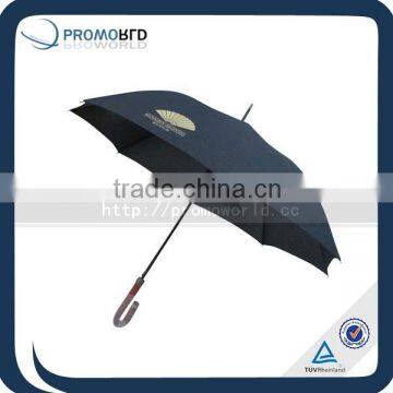 190T Pongee Polyester Logo Printed Straight Umbrella