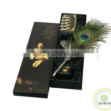 Peacock Feather Gift Pen and Metal Pen Set Wholesale