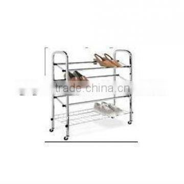 Hot sale removable 4 tier metal wire shoe rack/storage rack