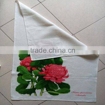 Silkscreen Printed Tea Towel Kitchen Linen Teatowel Printed for Sales &home Decoration-3 photo-3