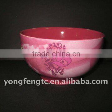 YF15038 red ceramic dog bowl