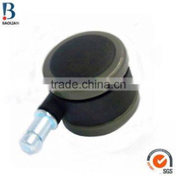 China 2"grey Nylon PU Rubber Furniture Caster Wheels With Grip Ring Stem photo-3