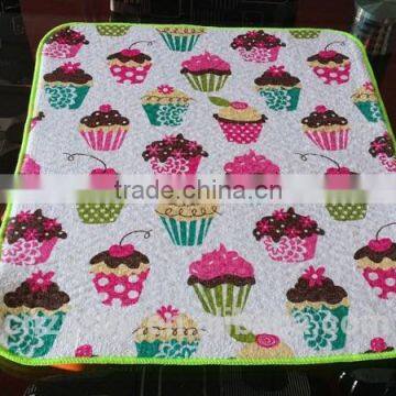 Dish Drying Mat (Cake Printed Terry Cloth+Stripe Terry Cloth+5mm Sponge)