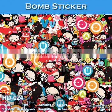 HD-027 CARLIKE Air Bubble Free Bomb Sticker Car Wrap Material photo-4
