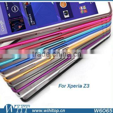 New Arrival Aluminum Bumper Case For Sony Xperia Z3, No Screw Frame Bumper For Xperia Z3