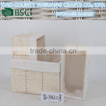 100% handmade natural paper storage basket for food