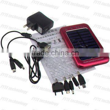 Colorful 5.0v solar charger/solar power source/solar power bank 2600mah with various of output voltage (4.5v/5.5v/6.5v/9v)