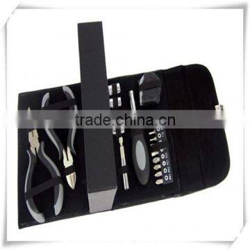 19PCS 2015 new Household hand mechanic Tool Kit mutifuctional tool set business promotional tool kit in leather case HW04032