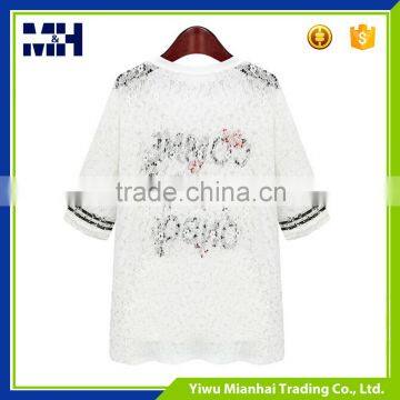 High Quality Cheap Women Shirt Designing Lace photo-3