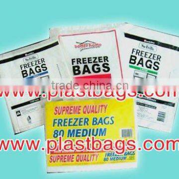 Customized plastic freezer bags in block