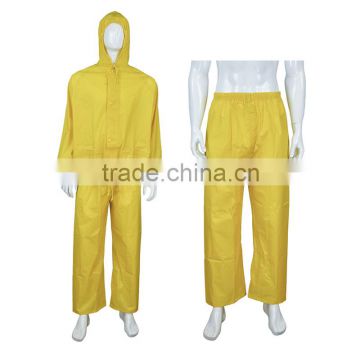 100% waterproof 2pcs polyester raincoat