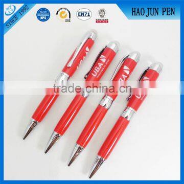 2016 new heavy metal body ballpoint pen with brand logo top