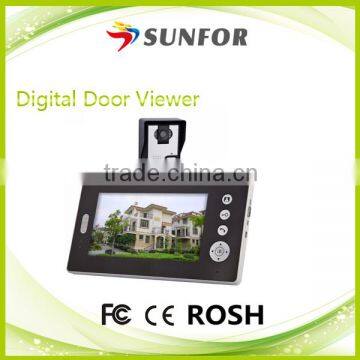 7" wireless digital video peephole door camera