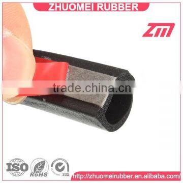 D shape hollow adhesive rubber door weatherstrip