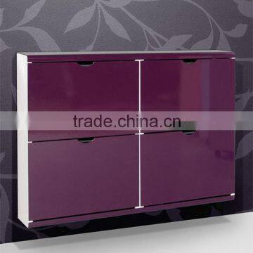 Shoe Storage Shelf Shoe Cabinet 4 Drawers Metal Children Shoe Chest 4 Door Square Shoe Rack Shelf photo-4