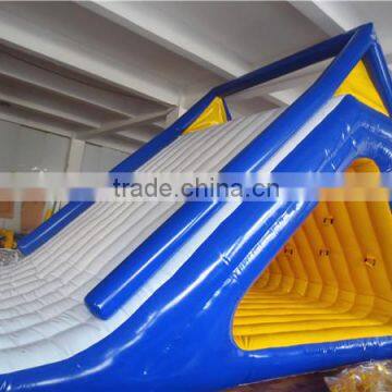 Large floating inflatable water park slides