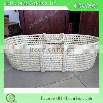 White Maize Peel Materials Baby Carrier Basket Baby Travel Basket Corn Bran Baby Cabas