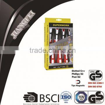 D9988-17 7PCS THREE COLORS VPA Mechanical Sloted Screwdriver