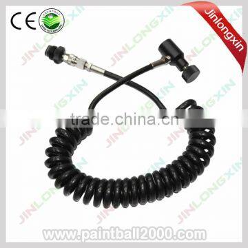 Paintball Thick Coil Remote Hose With QD / Quick Disconnect