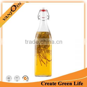 Square Swing Top Glass Bottle 1L