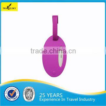 Travelsky Fashional hot sale oval plastic luggage tag