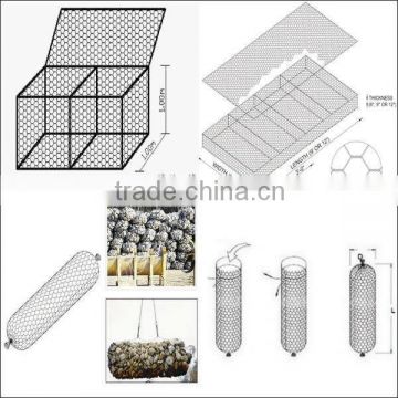 Galvanized and PVC coated gabion basket