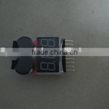 Voltage Test 1-8S RC model Lipo Battery Voltage Meter Low Voltage Buzzer Alarm